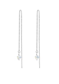 elli. - Ohrringe Kristalle Funkelnd Elegant 925 Silber - Schwarz