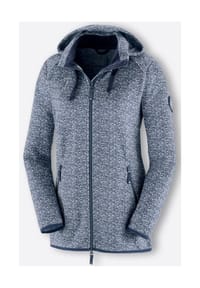 Witt - Strickfleece-Jacke - bordeaux-weiß-gemustert
