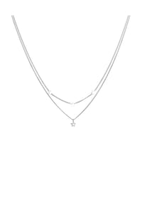 elli. - Halskette Layer Stern Astro 925 Silber, Mit Kristallen Von Swarovski® - Silber