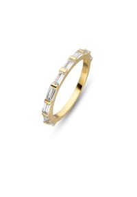 Fiocco JEWELRY - Harmony Ring Zirkonia weiß Baguetteschliff , 925 Sterling Silber - gelbgold