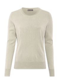 GALERIA - Seide-Kaschmir Pullover "Madrid", Rundhals-Ausschnitt, für Damen - BEIGE MELANGE