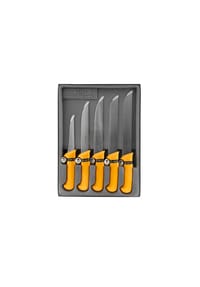 ALMINA® - 5-teiliges Messer-Set in Orange ideal zum Schneiden, Stechen - Orange 30 x 26 cm