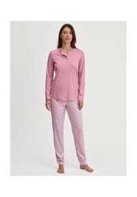 CALIDA - Damen Pyjama, lang Striped Dreams - lilas