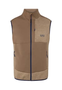 GLOBETROTTER - Outdoorweste, Reißverschluss, für Herren - SHITAKE/FIESTA
