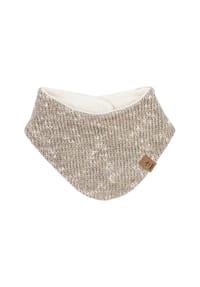 maximo® - BABY-Dreiecktuch, Effektgarn Teddyfutter, Klettverschluß - bluemeliert
