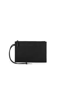 Kazar - Lederhandtaschen-Organizer mit Riemen und Karabinerhaken - Schwarz