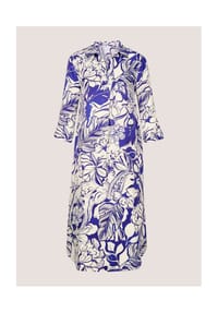 MADELEINE - Kleid - azurblau / wollweiß