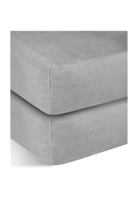 Aspero® - 2 Flanell-Spannbettlaken PERPIGNAN - Anthrazit