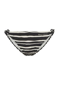 Marc O'Polo - Summer Blacks Bikini-Unterteil, Triangel-Design, Leichter Stoff, für Damen - BLACK/WHITE COTTON