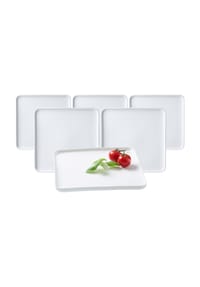Ritzenhoff & Breker Servierplatten Skagen 21 x 21 cm 6er Set weiß - SKAGEN - weiß