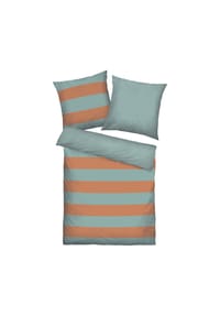 TOM TAILOR - Bettwäsche Set - BOLD STRIPES, Renforcé Bettwäsche, Wendemotiv, Baumwolle - 014 DARK NAVY & SU