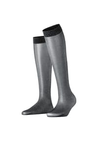 FALKE - Kniestrümpfe, Rippbund, für Damen - 3103 BL./SILVER