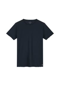 DSTREZZED - Herren T-Shirt - Mc Queen, Rundhals, Slub Jersey, Baumwolle, einfarbig - Dunkelblau