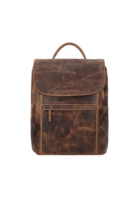 GREEN BURRY Vintage - Vintage Daypack Leder 40 cm Laptopfach - brown