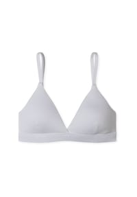 SCHIESSER - Bügelloser BH Pure Rib 1er-Pack - grau-mel.
