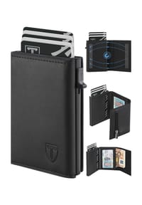 MANIKE - SLIM RFID Pro Herren Magnetischer Slim Wallet - schwarz