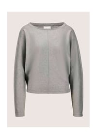 MADELEINE - Langarm-Shirt mit Glanz-Effekt - silberfarben / grau