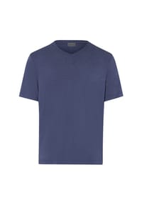 HANRO - Casual T-Shirt, V-Ausschnitt, für Herren - carbernet melange