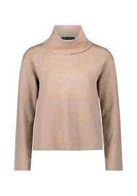 BETTY BARCLAY - Strickpullover mit Lurexfaden - Patch Beige/Grey