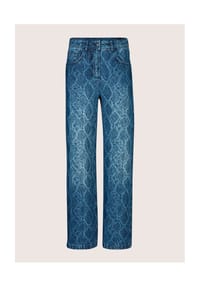 MADELEINE - Culotte-Jeans mit Ornament-Print - blue
