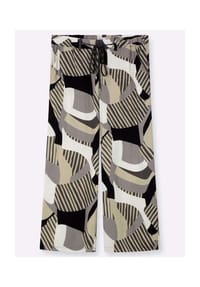 sheego - Marlenehose - schwarz-grau-bedruckt