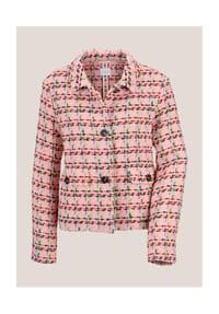 MADELEINE - Kurzer Blazer mit Struktur - puderrosé / multicolor