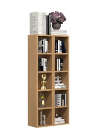 VCM. - Holz CD DVD Stand Aufbewahrung Standregal Bücherregal Deko Regal Megosa S - Buche