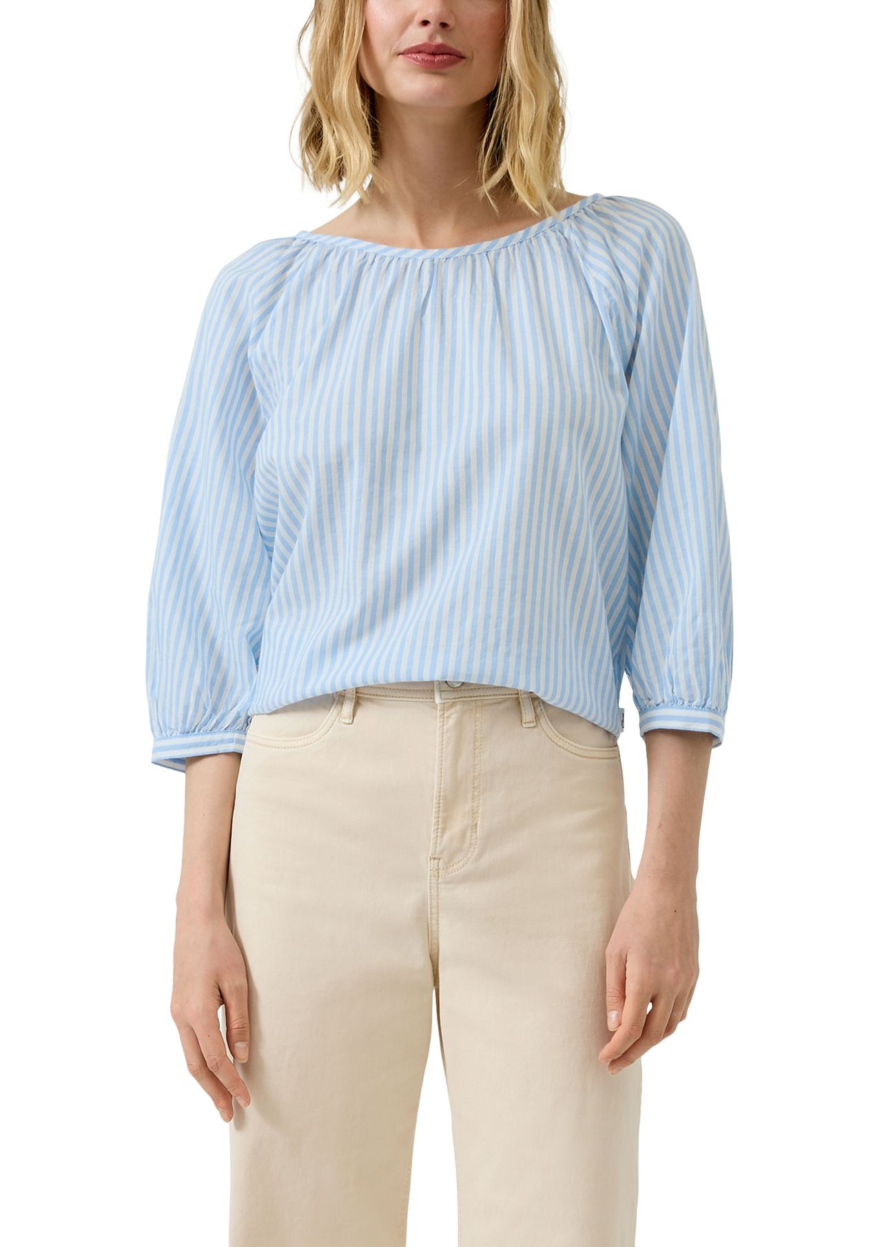 S.Oliver Red Label Hemdbluse, U-Boot-Ausschnitt, FüR Damen, Weiß, 46