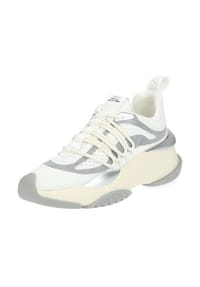 STEVE MADDEN - Lederimitat/Textil Sneaker - Weiß/Silber