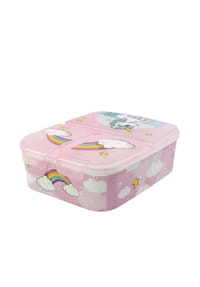 COFI - Kinder Brotdose – Lunchbox mit 3 Fächern & tollem Design - Rosa 6,7x16,5x19,5 cm