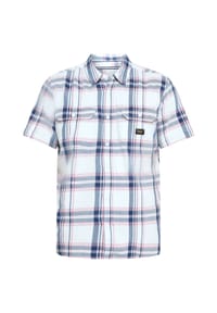 GLOBETROTTER - Freizeithemd, Kurzarm, Kent, für Herren - BLUE/L.BLUE/WHITE