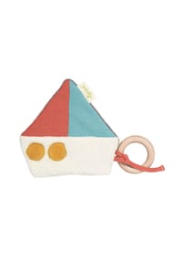 sigikid® - Knistergreifling mit Buchenholzring Green ,  für Babys - gelb