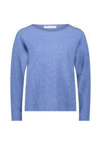 BETTY & CO - Strickpullover mit Rundhalsausschnitt - Middle Blue Melange