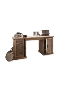 LOBERON - Schreibtisch Woodmore antikbraun - antikbraun