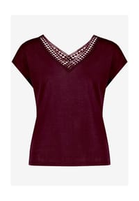 zero - T-Shirt, Spitze, für Damen - 4685 DARK AUBERGI