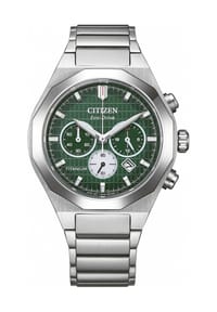 CITIZEN® TITANIUM - Herren Chronograph "CA4691-59X" - SILBER/GRÜN