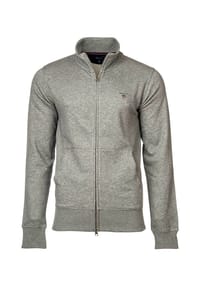 GANT Herren Sweat-Jacke - Full Zip Cardigan, Reißverschluss, Stehkragen, Logo Bild 1