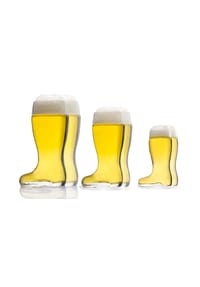Stölzle Lausitz Biergläser Stiefel 6er Set transparent - STIEFEL - transparent