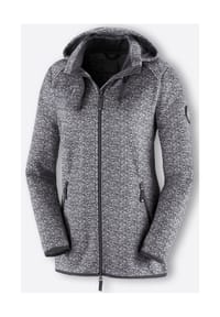 Witt - Strickfleece-Jacke - bordeaux-weiß-gemustert