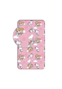SPIN MASTER™ - Spannbettuch Baumwollbettlaken mit Skye für Kinderbett (90x200+25 cm) - Rosa 90x200cm