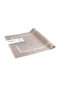 herzbach home - Badvorleger Spa 50x80 cm 1000g/m², Premium-Qualität, 100% Baumwolle, mit Bordüre - Anthrazit