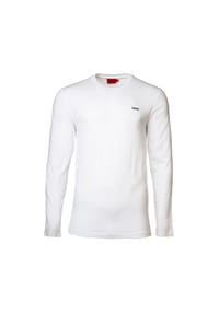 HUGO - Herren T-Shirt - DEROL212, Rundhals, 1/2-Arm, Logo-Print, Baumwoll - Weiß