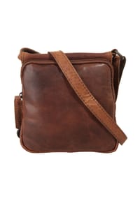 SPIKES & SPARROW® - Umhängetasche Echt Leder - cognac