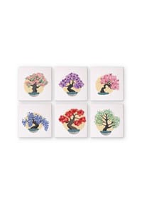 ARTNANAS - ARTNANAS Mini Malen nach Zahlen 6er Set-"Bonsai-4a?ume bunt"ohne Rahmen in 15*15CM - 