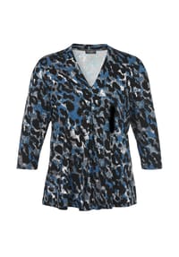 VIA APPIA -DUE- - T-Shirt mit animalprint - petrol multicolor