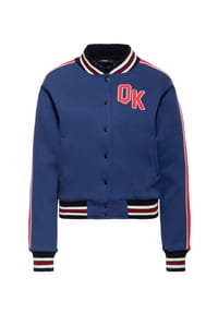 QUEEN KEROSIN - Collegejacke mit Blockstreifen am Ärmel Heartbreaker - navy