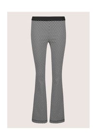 MADELEINE - Ausgestellte Hose zum Schlüpfen - schwarz / wollweiß