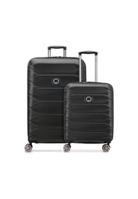 DELSEY PARIS Meteor - Meteor 4 Rollen Kofferset 2-teilig mit Dehnfalte - deep black