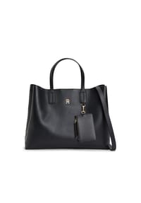 TOMMY HILFIGER ICON - Shopper, Leder, Magnetverschluss, für Damen - BDS BLACK