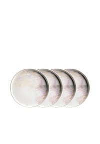 MÄSER Dessertteller-Set, Steinzeug Aquarellia - Aquarellia Lila - Weiß, Lila